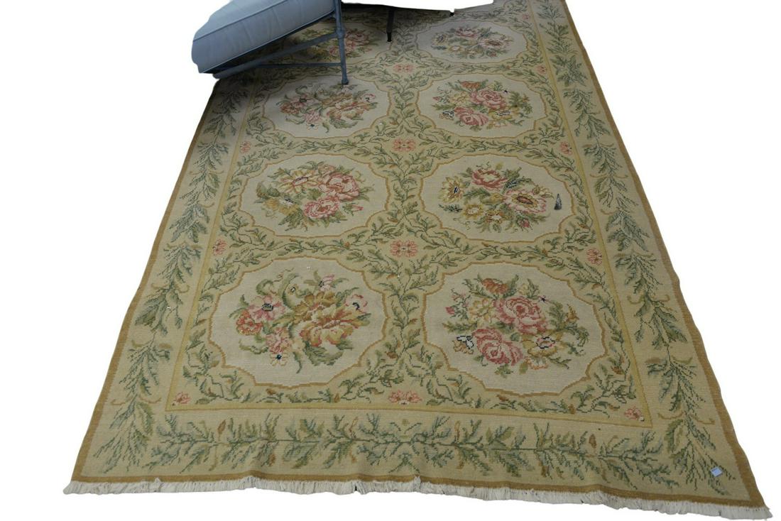 Aubusson Style Rug, 5' 2" x 11'10".: Aubusson Style Rug, 5' 2" x 11'10".