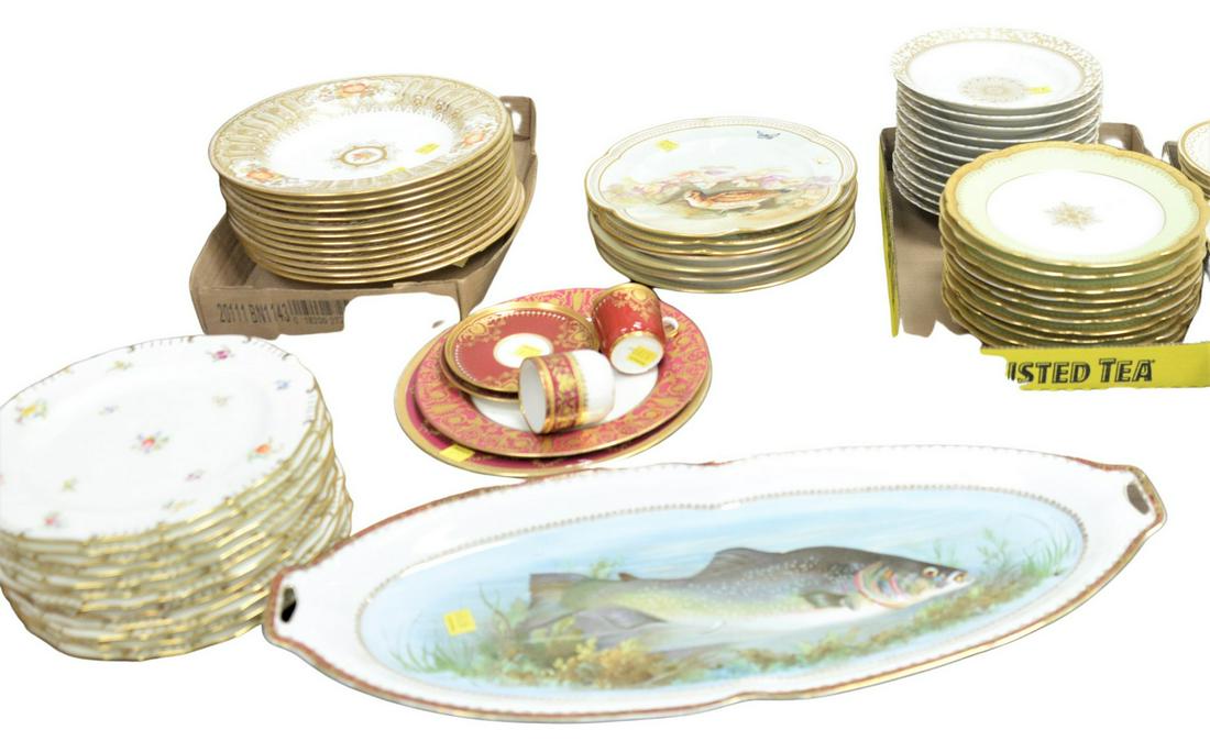 Large China Lot to include 13 piece fish set, set of 12 (1 of 5)