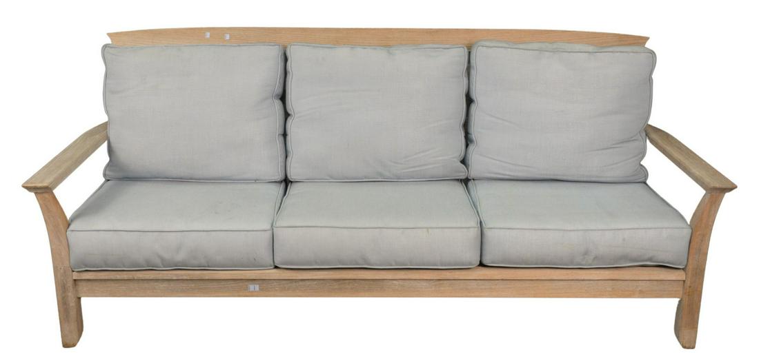 Kingsley Bate Teak Outdoor Sofa, along with teak coffee (1 of 4)