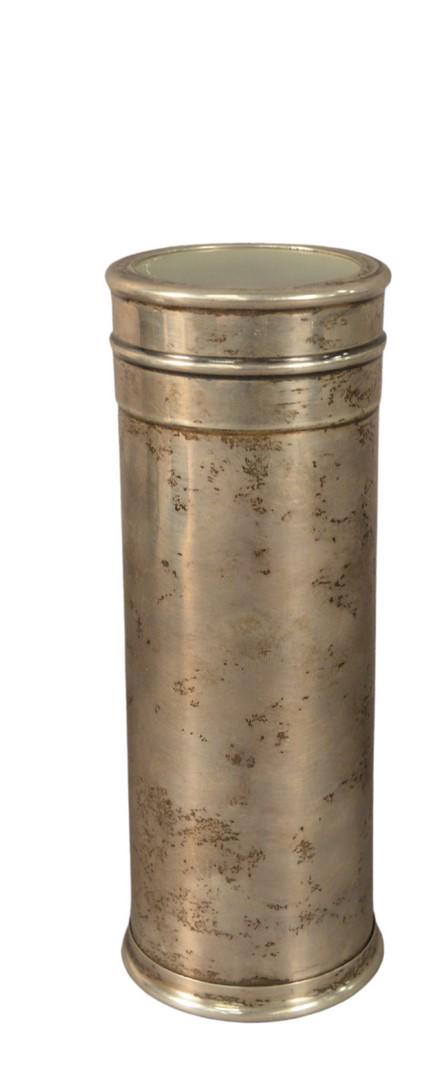 Sterling Silver Kaleidoscope, marked '925 Italy' to the: Sterling Silver Kaleidoscope, marked '925 Italy' to the rim, height 7 1/2 inches, diameter 2 1/2 inches, (weighted).