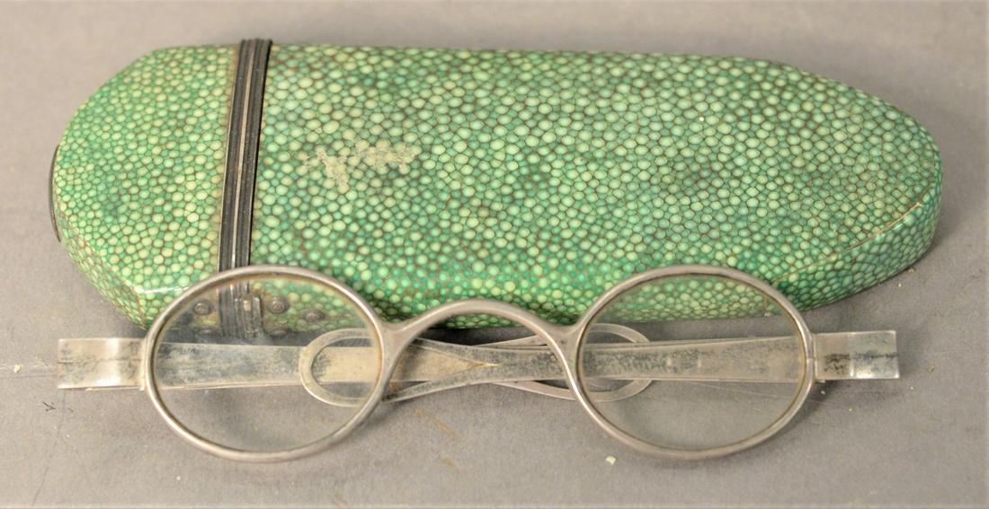 Shagreen Eyeglass Case, length 5 inches, width 2: Shagreen Eyeglass Case, length 5 inches, width 2 inches.