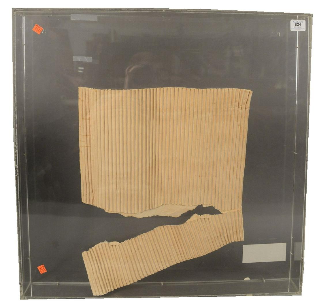 Christian Renonciat (French, b. 1947), Dechire Tombe,: Christian Renonciat (French, b. 1947), Dechire Tombe, carved poplar enclosed in lucite shadow box, signed and dated on the reverse "Chris Renonciat, '82" 20" x 16". Provenance: Glenys and Kermit Birch