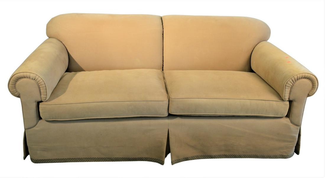 Edward Ferrell Custom Upholstered Sofa, tan upholstery (1 of 4)