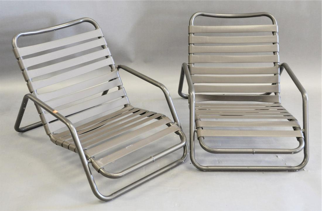 Set of Six Beach or Pool Chairs.: Set of Six Beach or Pool Chairs. Provenance: David and Cynthia Kim, 22 Stoney Wylde Lane, Greenwich, Connecticut. View home by visiting: https://www.zillow.com/homedetails/22-Stoney-Wylde-Ln-Greenwich