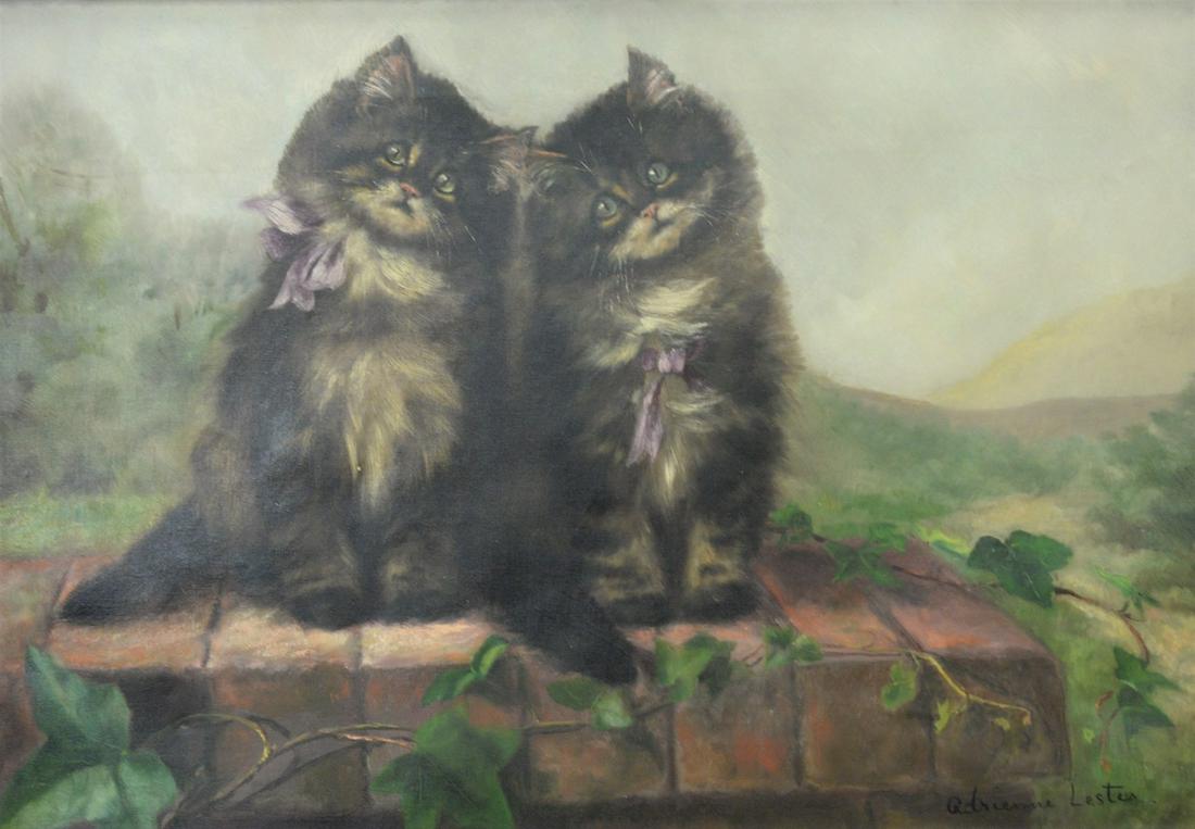 Adrienne Lester (British, 1870 - 1950), two kitten (1 of 3)