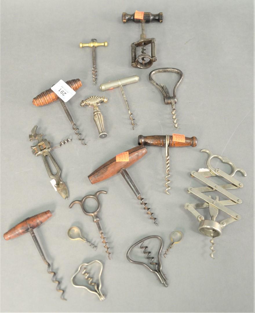 Group of Sixteen Corkscrews, to include four turned (1 of 4)