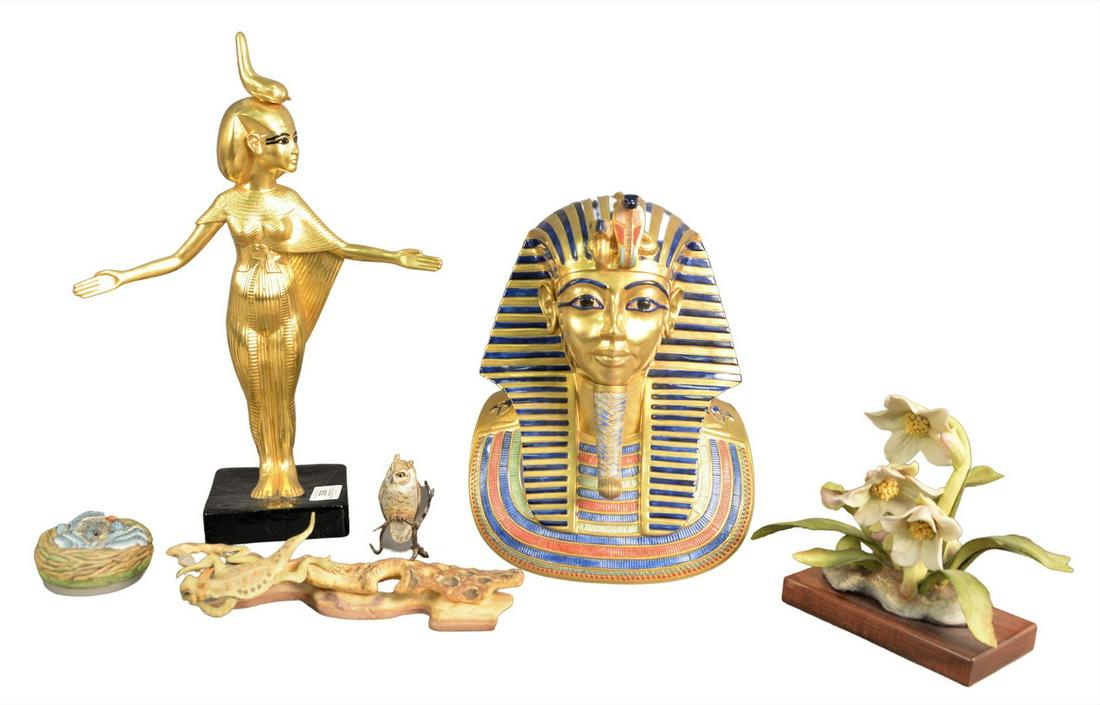 Six Piece Group of Painted Porcelain, to include five (1 of 8)