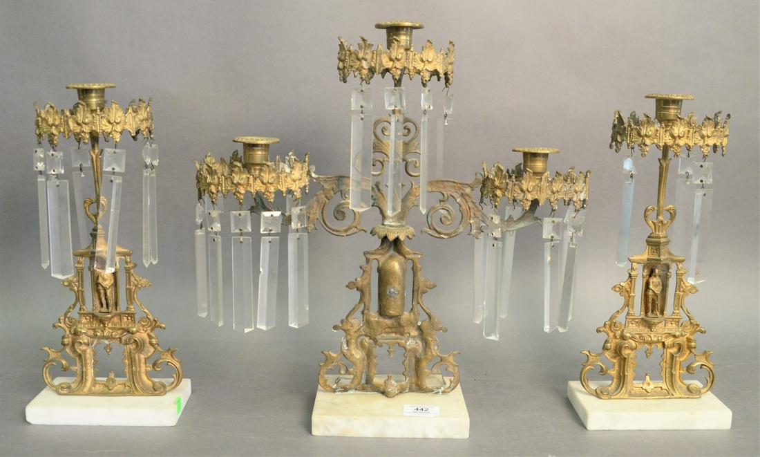 Three Piece Figural Girandole Set, to include a pair of (1 of 5)