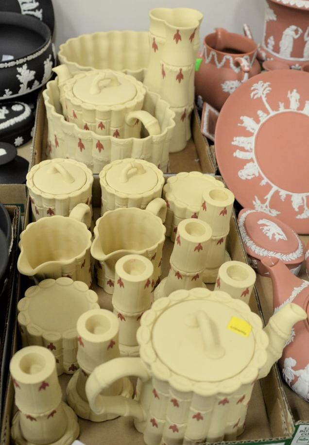 Two Tray Lots of Wedgwood Jasperware "Primrose" Pieces, (1 of 3)