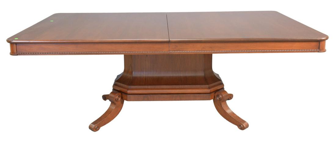 Cherry Custom Dining Table, having single pedestal base (1 of 5)