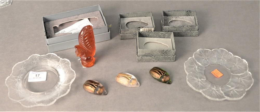 Six Piece Group of Lalique Art Glass, to include three (1 of 4)