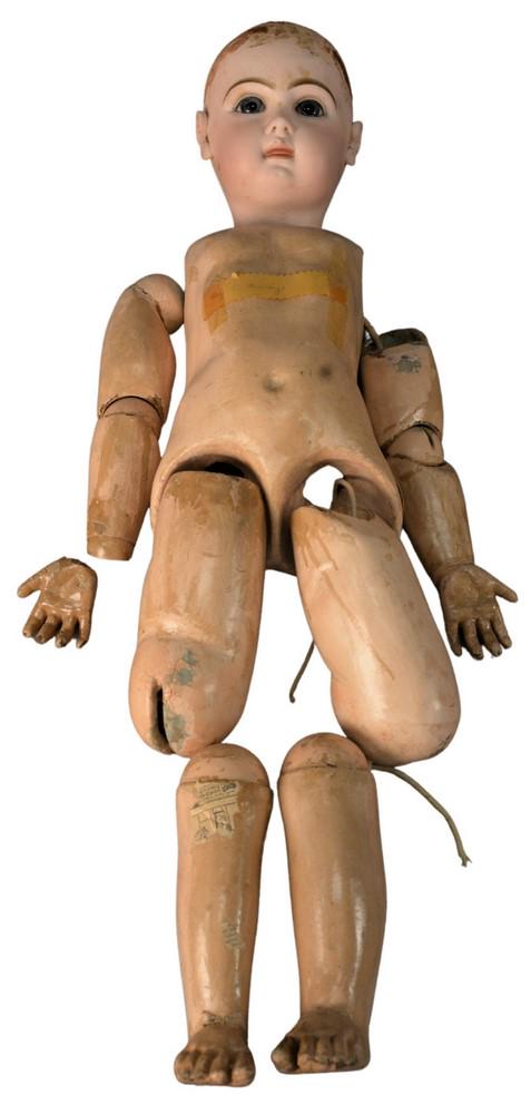 Tete Jumeau French Bisque Head Doll, having fixed blue (1 of 7)