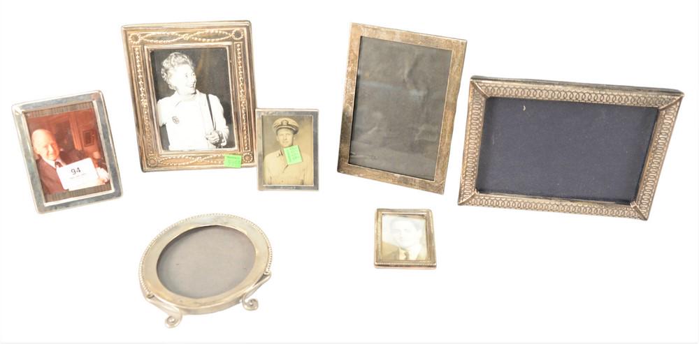 Seven Sterling Silver Frames. largest 8 1/2" x 6 1/2". (1 of 4)