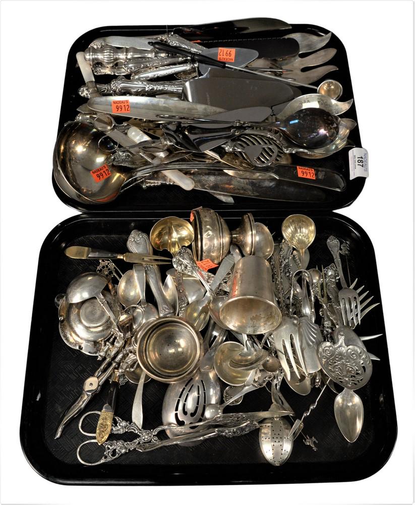 Two Tray Lots of Sterling Silver and Silver Plate, to (1 of 4)