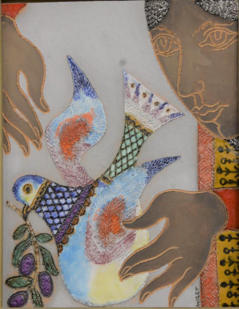 Irene Awret (Israeli, 1921 - 2014), Woman with Dove, (1 of 4)