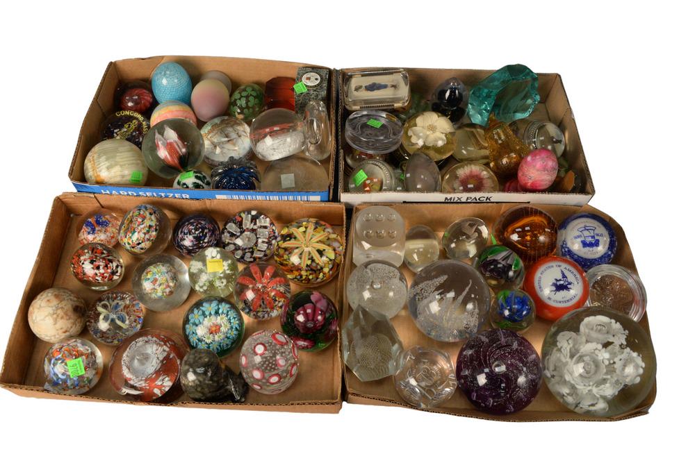 Four Tray Lots of Paperweights, to include Caithness, (1 of 6)