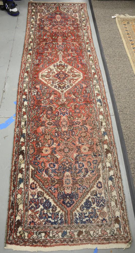 Hamaden Oriental Runner, some fading, 2' 6" x 9' 4". (1 of 3)