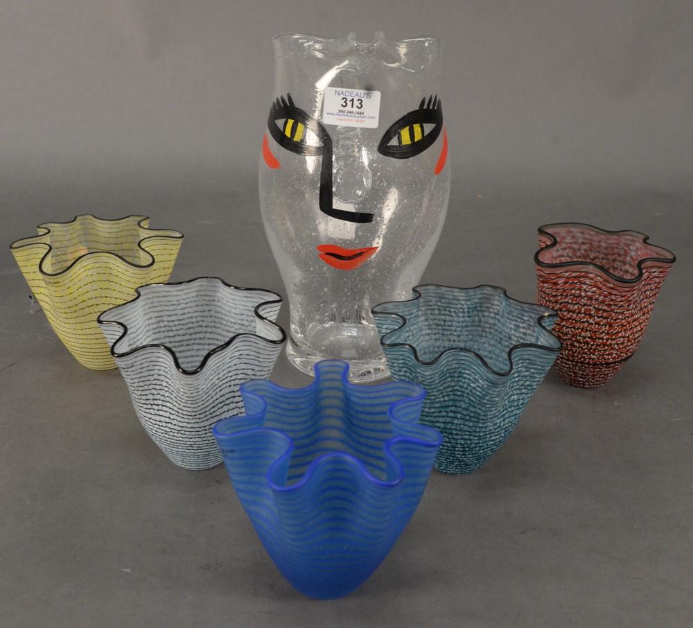 Six Piece Kosta Boda Ulrica Hydman-Vallien Lot, to (1 of 5)