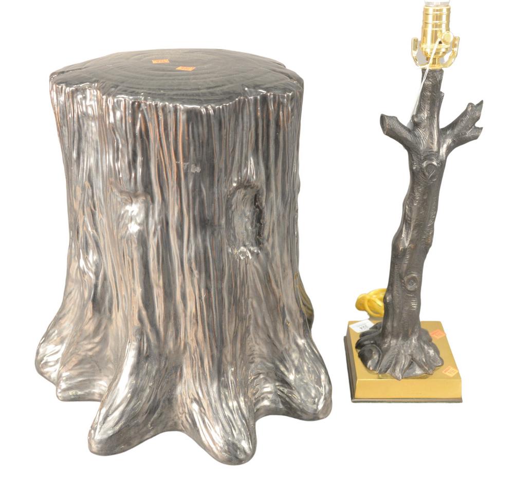 John Dickinson Style Bronze Tree Form Table Lamp, by (1 of 6)