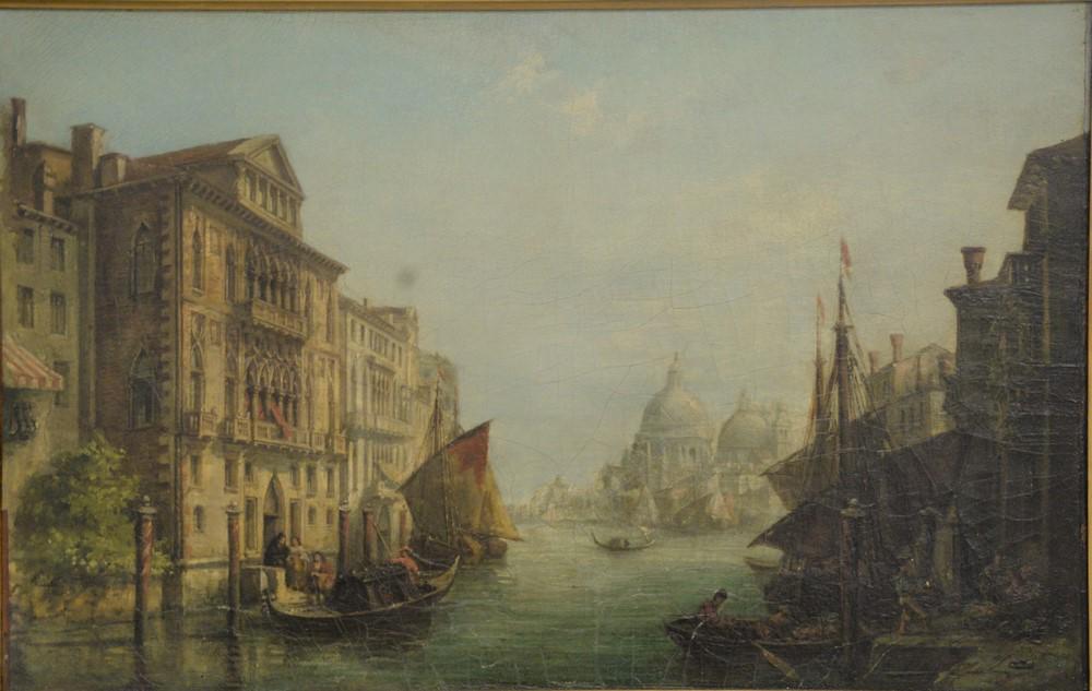 Italian School (19th Century), Gondolas Before Customs (1 of 4)