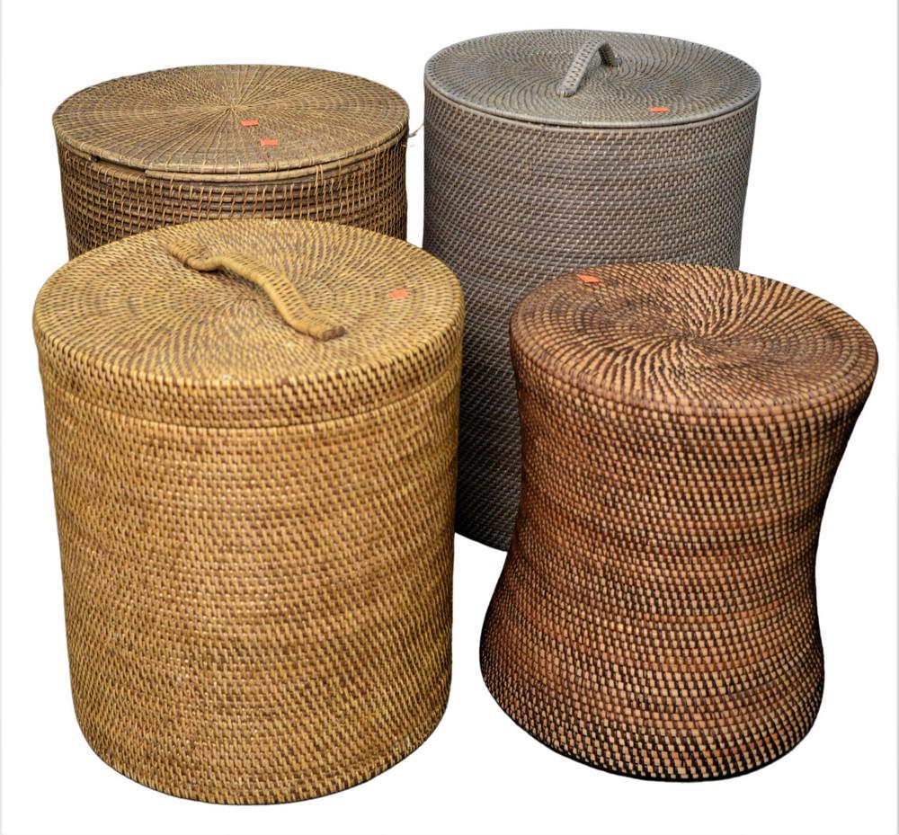 Large Wicker Group Lot, to include five wicker baskets, (1 of 4)