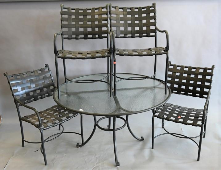 Five Piece Brown & Jordan Outdoor Patio Set, to include (1 of 4)