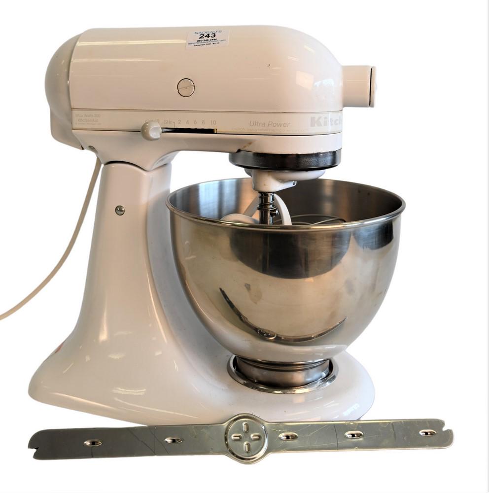 KitchenAid Classic Mixer, in white having stainless (1 of 3)