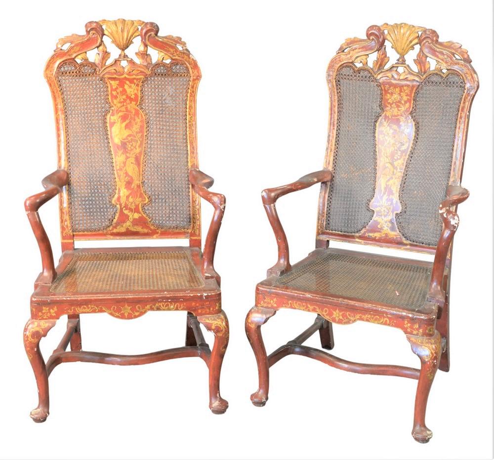 Pair of Continental Style Armchairs, chinoiserie (1 of 5)