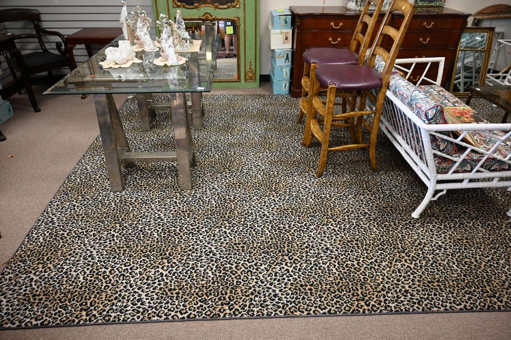 Leopard Print Custom Carpet, 9' 5" x 14'. (1 of 4)