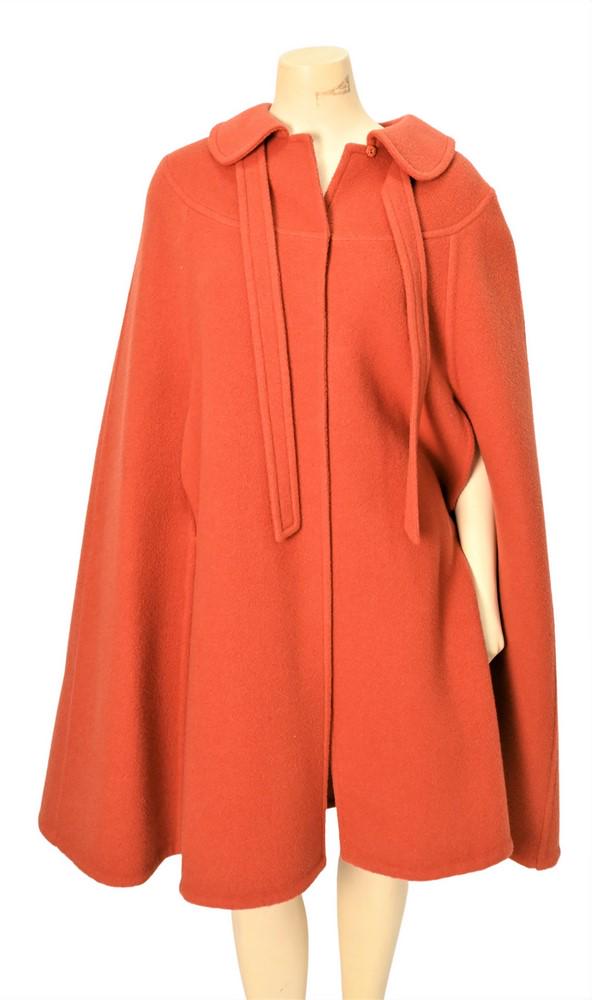 Guy Laroche Vintage Wool Cape, 1970's, snap front and (1 of 4)