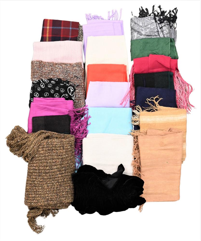 Large Lot of Winter Scarves, to include Balenciaga, (1 of 4)