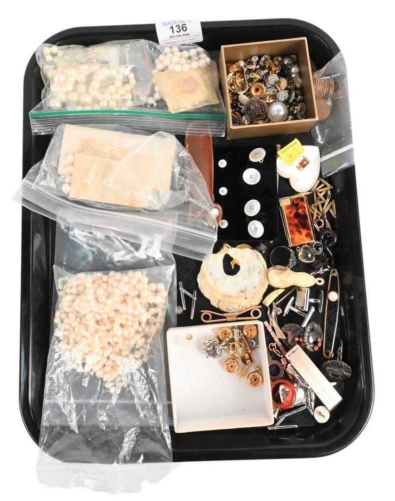 Tray Lot of Miscellaneous Jewelry Items, to include (1 of 4)