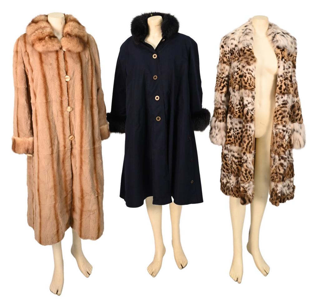 Three Piece Lot, to include two fur coats and one fur (1 of 5)