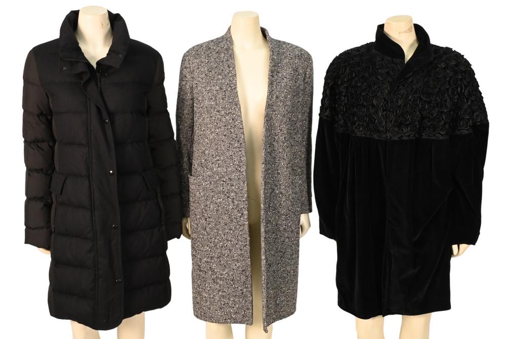 Three Designer Coats, to include black quilted wool (1 of 4)