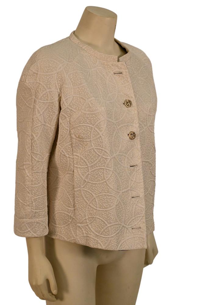 Chanel Evening Jacket, ivory brocade evening jacket (1 of 3)