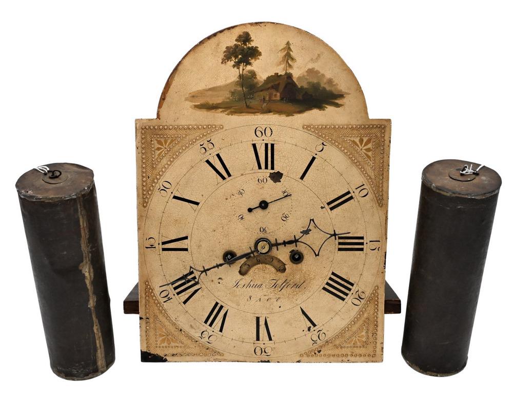 Joshua Tolford Tall Clock Face and Works, having brass (1 of 5)