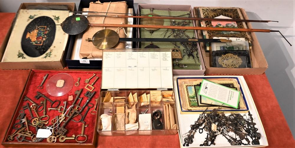 Large Group of Miscellaneous Clock Parts, tall case (1 of 5)