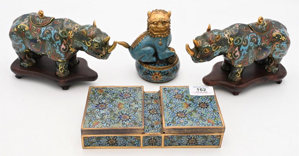 Four Piece Assorted Chinese Cloisonne Group, to include (1 of 5)