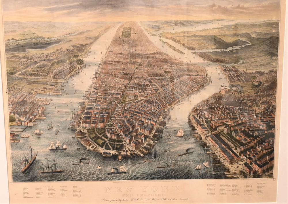 R. Kupfer, New York und Umegend, circa 1867, engraving, (1 of 5)