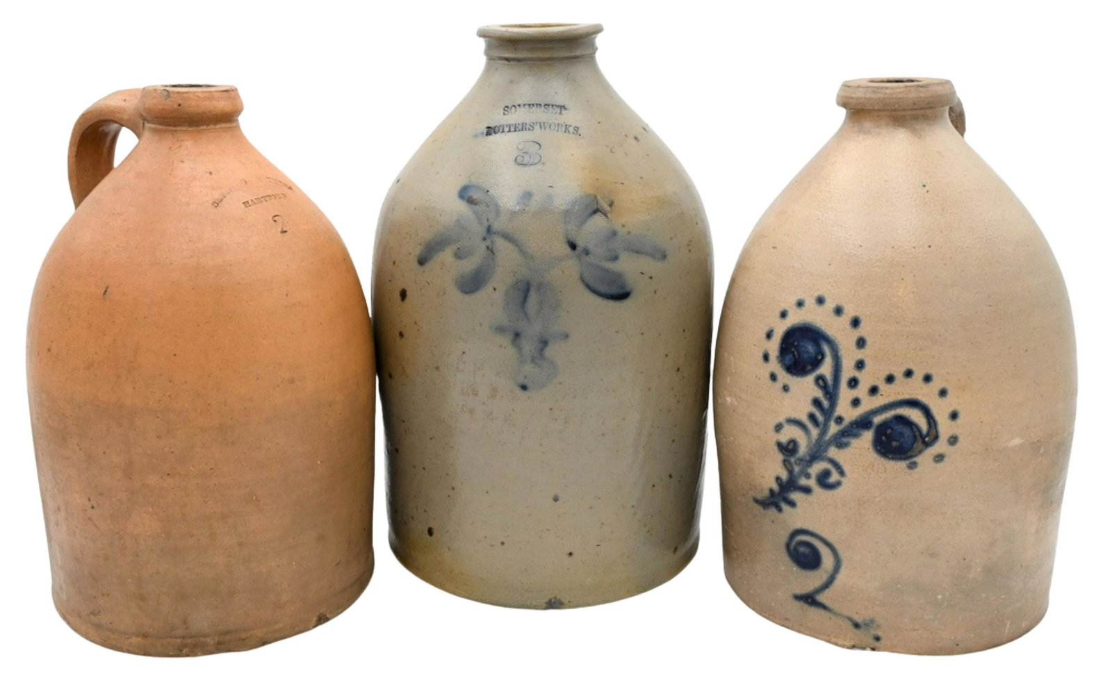 Three Stoneware Jugs, to include three gallon Somerset (1 of 5)
