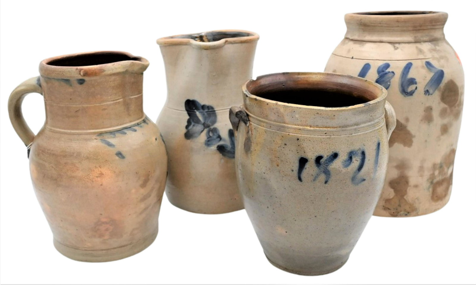 Four Piece Lot, to include two stoneware batter (1 of 4)