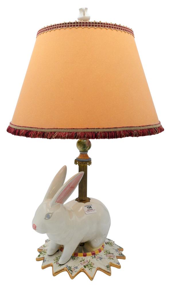 Mackenzie-Childs Rabbit Table Lamp, height 28 inches. (1 of 5)