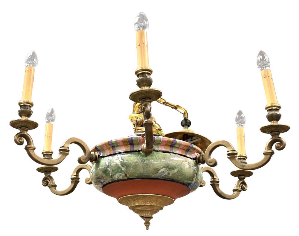 Mackenzie Childs Hanging Light Chandelier, having six (1 of 3)