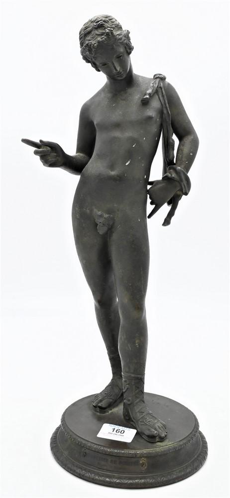 French Bronze Figure, "Narcisse de Pompei", circa 1900, (1 of 4)