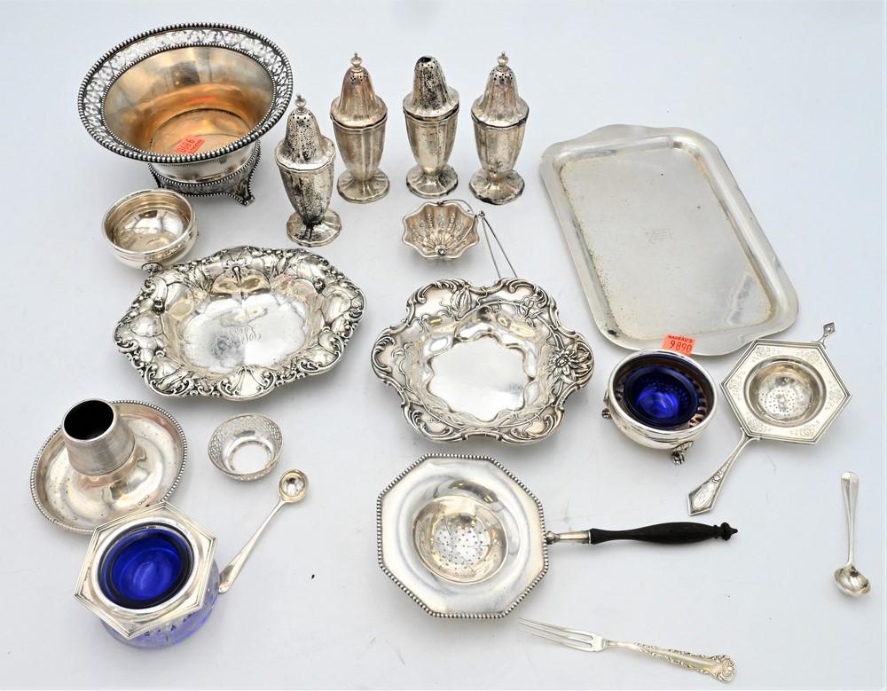 Sterling Silver Lot, to include bowls, salts, shakers, (1 of 4)