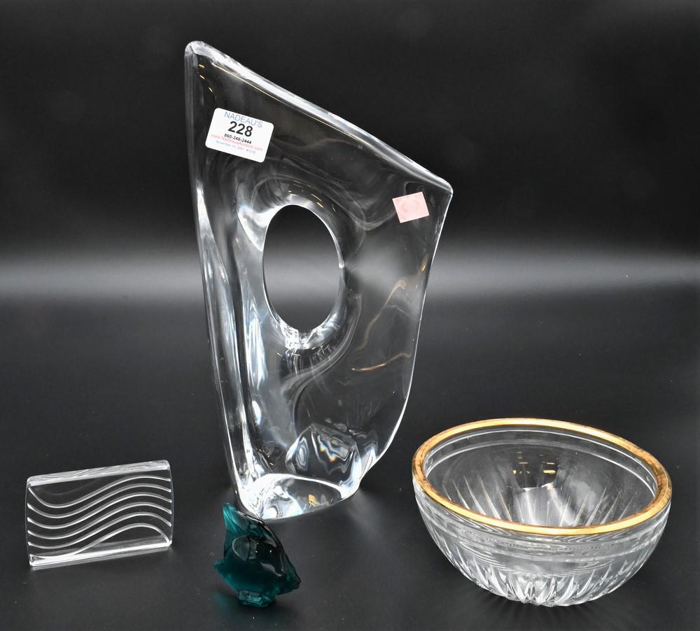 Four Piece Group of Glass, to include a Daum Nancy (1 of 5)