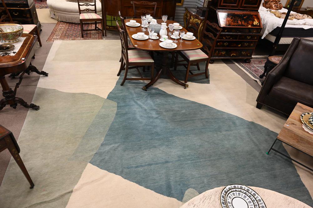 Handmade Contemporary Nepalese Carpet, wool pile, 12' x (1 of 5)