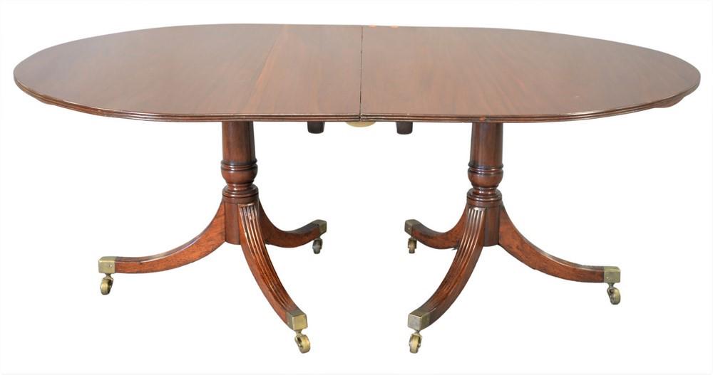 George IV Mahogany Two Part Oval Dining Table, on (1 of 4)