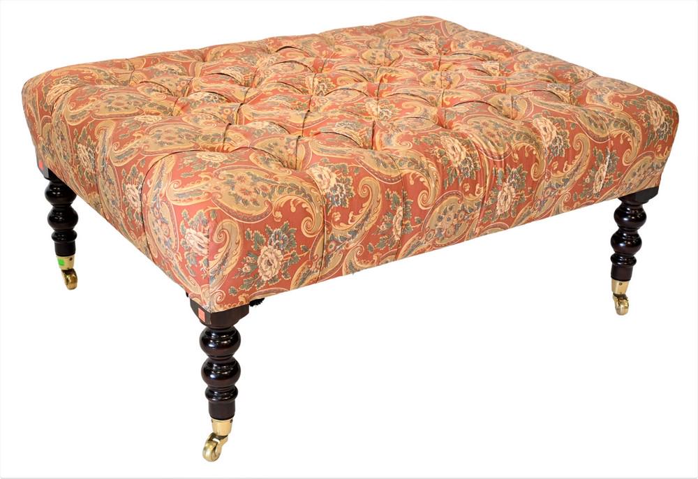 George Smith Ottoman, having tufted upholstery top, on (1 of 4)