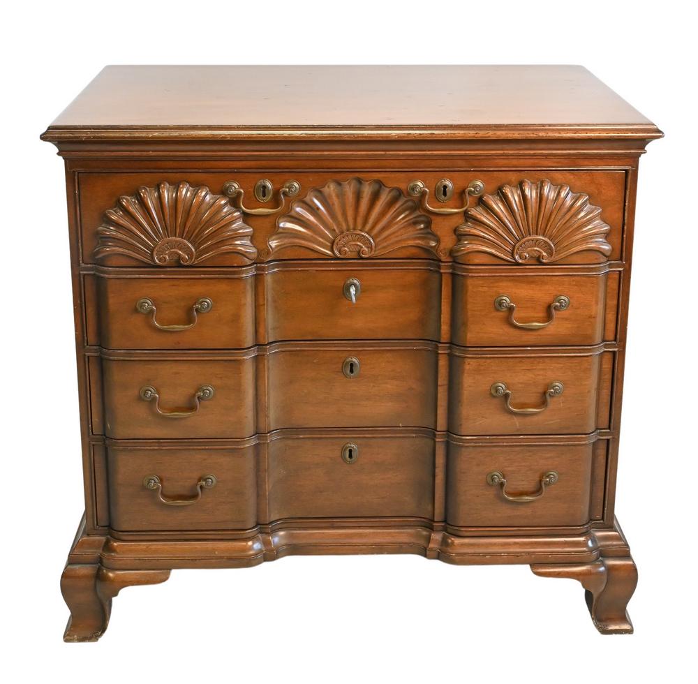 Kittinger Custom Mahogany Carved Blockfront Chest, (1 of 4)